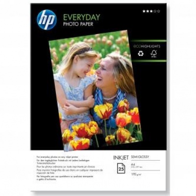 HP Q5451A Everyday Glossy Photo Paper, foto papír, lesklý, bílý, A4, 200 g/m2, 25 ks, Q5451A, inkousto
