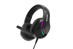 Marvo H8618, sluchátka s mikrofonem, ovládání hlasitosti, černá, 2.0, USB