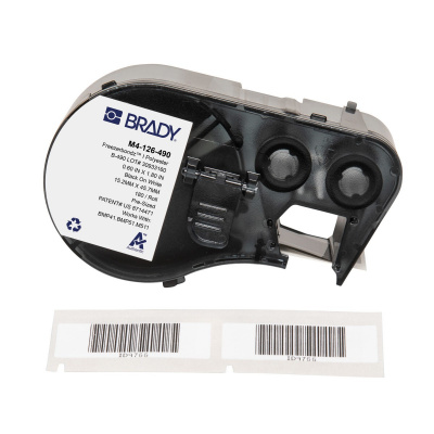 Brady M4-126-490 / 170776, 45.72 mm, Polyester, černý tisk / bílý podklad