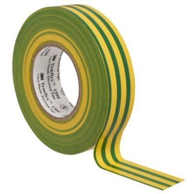 3M Temflex 1500 Elektroizolační páska, 19 mm x 20 m, zeleno-žlutý