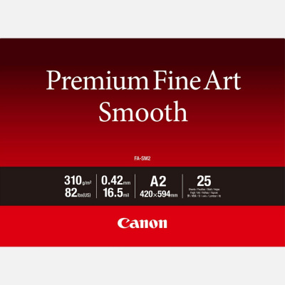 Canon 1711C016 Premium Fine Art Smooth, foto papír, matný, inkoustový, bílý, A2, 310 g/m2, 25 ks