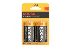 Baterie jednorázová alkalická, tužková, LR20, 1.5V, Kodak, blistr, 2-pack, KOD-LR20XT, Alkaline XTRALIFE