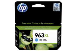 HP originální ink 3JA27AE#301, HP 963, cyan, blistr, 1600str., 22.92ml, high capacity, HP Officejet Pro 9010, 9012, 9014, 9015, 90