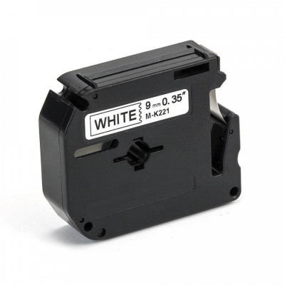 Kompatibilní páska s Brother MK-221, 9mm x 8m, černý tisk / bílý podklad