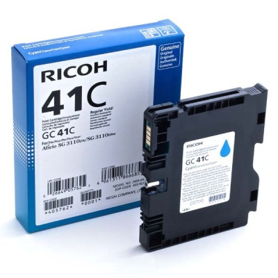 Ricoh GC41HC 405762 azurová (cyan) originální gelová náplň