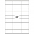 Samolepicí etikety 63,5 x 29,6 mm, 27 etiket, A4, 100 listů