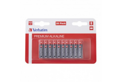 Baterie alkalická, AAA (LR03), AAA, 1.5V, Verbatim, blistr, 20-pack, 49876