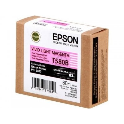 Epson T580B00 světle purpurová (light magenta) originální cartridge
