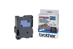 Brother TX-355, 24mm x 15m, bílý tisk / černý podklad, originální páska