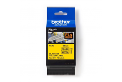 Brother FLE-6511 Pro Tape, 45mm x 10.5mm, černý tisk/žlutý podklad, 72ks, originální páska