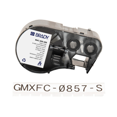Brady M4C-500-499 / 170794, 12.70 mm x 4.88 m, Nylon, černý tisk / bílý podklad