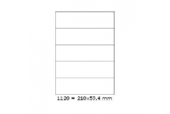 Samolepicí etikety 210 x 59,4 mm, 5 etiket, A4, 100 listů