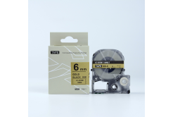 Epson LK-SM6ZW, 6mm x 9m, černý tisk / zlatý podklad, kompatibilní páska