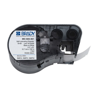 Brady MC-500-461-AW / 143288, Labelmaker Labels, 12.70 mm x 7.62 m