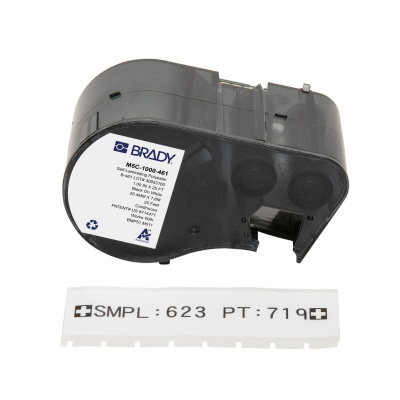 Brady M5C-1000-461 / 170876, 25.40 mm x 7.62 m, Polyester, černý tisk / bílý podklad