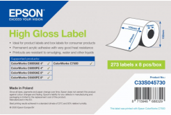Epson C33S045730 Premium Matte, pro ColorWorks, 105x210mm, 273ks, bílé samolepicí etikety