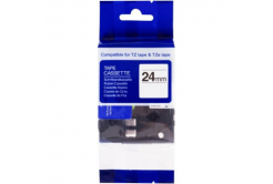 Kompatibilní páska s Brother TZ-NFX251/TZe-NFX251, 24mm x 5m, flexi, nylon, černý tisk/bílý podklad
