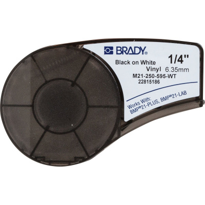 Brady M21-250-595-WT / 139744, vinyl páska, 6.35 mm x 6.40 m