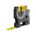 Kompatibilní páska s Dymo 18432, 12mm x 5, 5m černý tisk / žlutý podklad, vinyl