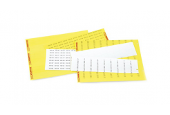 Partex štítky PF-20018KT49, 9,5 x 17,5 mm, žluté-bílé, 352 ks, A4 1 list