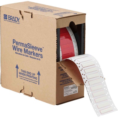Brady HX-250-2-WT / 117078, PermaSleeve Heatex Marking Sleeves, 50.80 mm x 11.15 mm