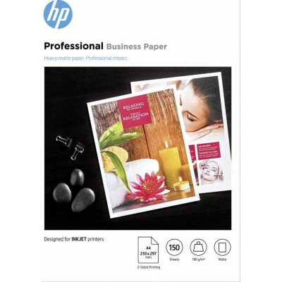 HP 7MV79A PROF MATTE FSC, papír, matný, bílý, A4, 180 g/m2, 150 ks
