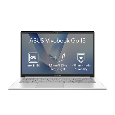ASUS Vivobook Go 15/E1504TA-BQ163W/N150/15,6"/FHD/8GB/128GB/Intel int/W11H/Silver/2R
