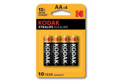 Baterie jednorázová alkalická, tužková, AA, 1.5V, Kodak, blistr, 4-pack, KOD-LR6XT, Alkaline XTRALIFE