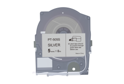 Max LM-505S, 5mm x 8m, stříbrná kompatibilní páska