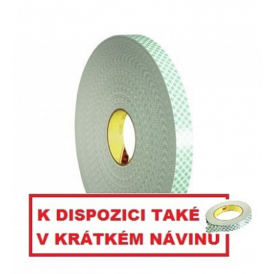3M 4032 Pěnová oboustranně lepicí páska, bílá, tl. 0,8 mm 9 mm x 66 m