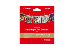 Canon 2311B060 Photo Paper Plus Glossy II, 13x13cm, 5x5", 265 g/m2, 20 ks, lesklý, bílý, foto papír