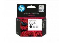 HP 654 7FP39UE černá (black) originální cartridge