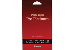 Canon Photo Paper Pro Platinum PT-101, foto papír, lesklý, bílý, 10x15cm, 4x6", 300 g/m2, 50 ks, 2768B014, inkoustový
