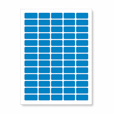 Samolepicí etikety 38 x 21,2 mm, 65 etiket, A4, 20 listů, modré