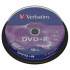 Verbatim 43498 DVD+R Matt Silver, 10-pack Spindle, 4.7GB, 16x, 12cm, bez možnosti potisku