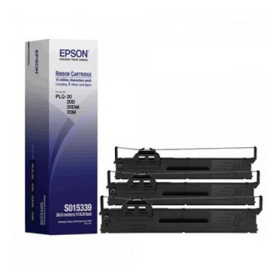 Epson C13S015339, černá, originální barvicí páska, 3ks