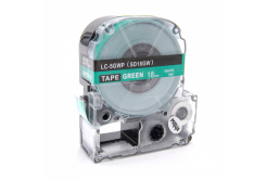 Epson LC-SD18GW, 18mm x 8m, bílý tisk / zelený podklad, kompatibilní páska