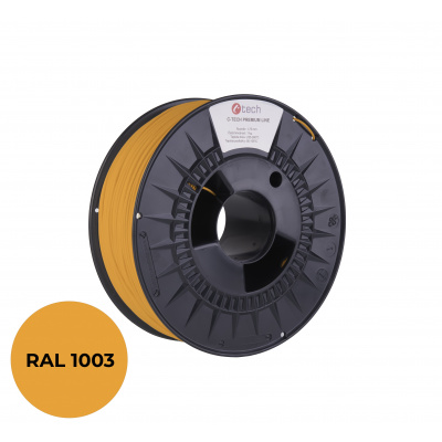 C-Tech 3DF-P-PETG1.75-1003 3D filament, PREMIUM LINE, PETG, signální žlutá, RAL1003, 1,75mm, 1kg