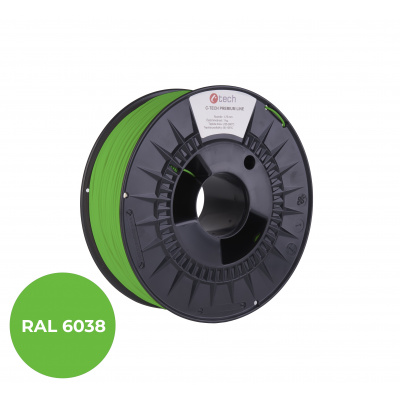 C-Tech 3DF-P-ASA1.75-6038 3D filament, PREMIUM LINE, ASA, luminiscenční zelená, 1,75mm, 1kg