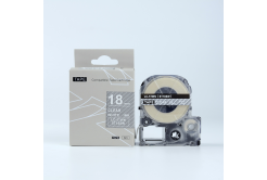 Epson LK-ST18SW, 18mm x 9m, bílý tisk / průhledný podklad, kompatibilní páska