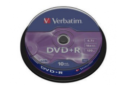 VERBATIM DVD+R(10-Pack)Spindle/General Retail/16x/4.7GB