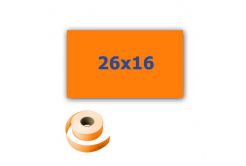 Cenové etikety do kleští, obdélníkové, 26mm x 16mm, 700ks, signální oranžové