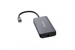 VERBATIM Dokovací stanice USB-C, 6v1, RJ45, HDMI, USB-C PD, 3xUSB 3.0, šedá