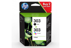 HP originální ink sada 3YM92AE, HP 303, CMYK, 165CMY-200Kstr., HP HP ENVY Photo 6200 All-in-One Printer series