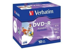 VERBATIM DVD+R(10-Pack)Printable/Jewel/16x/4.7GB
