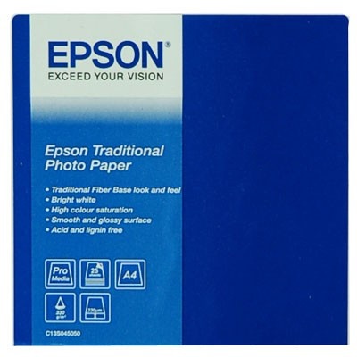 Epson C13S045050 Traditional Photo Paper, foto papír, saténový, bílý, A4, 330 g/m2, 25 ks, C13S045050, in