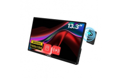 Verbatim přenosný dotykový monitor s powerbankou, ALU, 13.3", WUXGA (1920 x 1200), 60Hz, černý