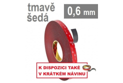 3M VHB™ 4646, tl. 0,6 mm; tmavošedá oboustranně silně lepicí akrylová páska 19 mm x 33 m