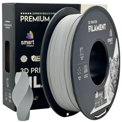 Smart Print FG-S23-E1, 3D filament, PLA, Matte Gray, 1kg, 1,75mm