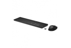 HP 650 4R013AA Sada klávesnice bezdrátová CZ, černá s bezdrátovou optickou myší, AA, klasická, bezdrátový přijímač USB typ 2.4 [GHz]